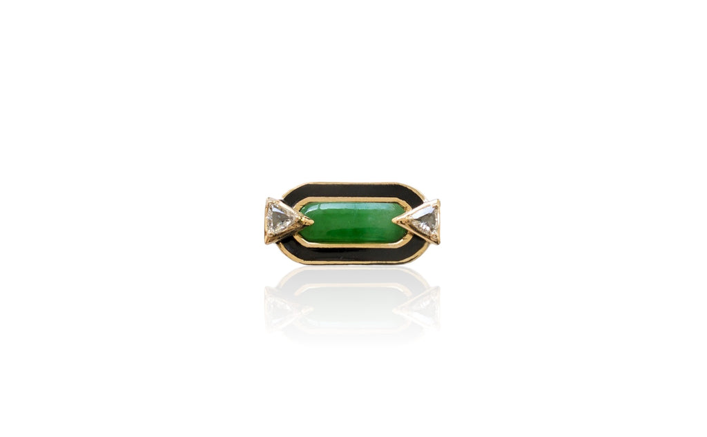 Anita imperial jade motif ring