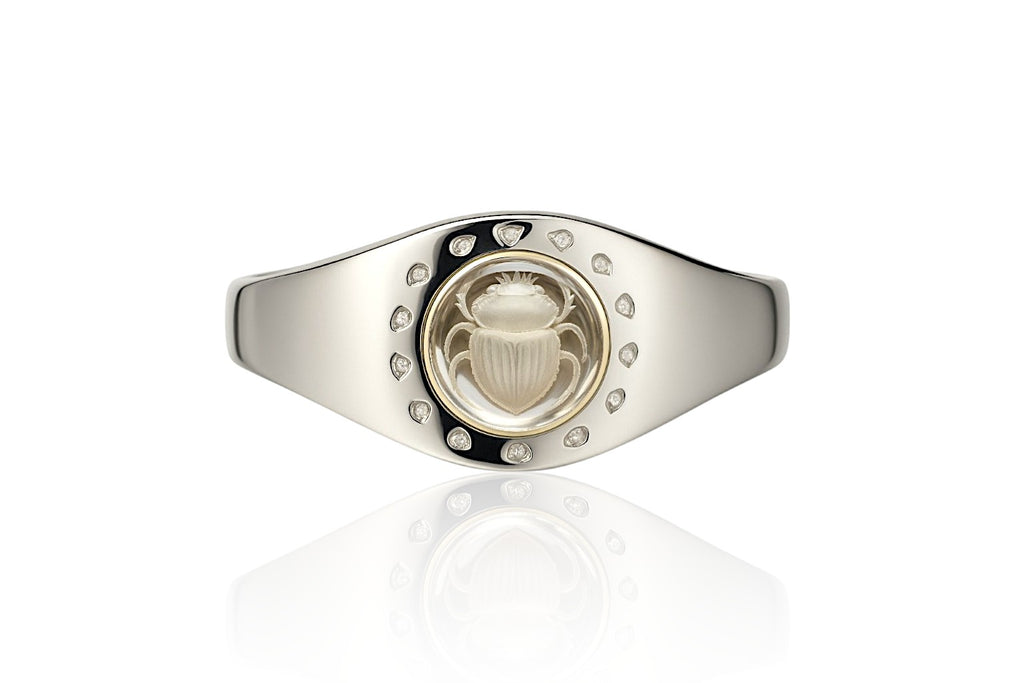 Scarab polki diamond bangle
